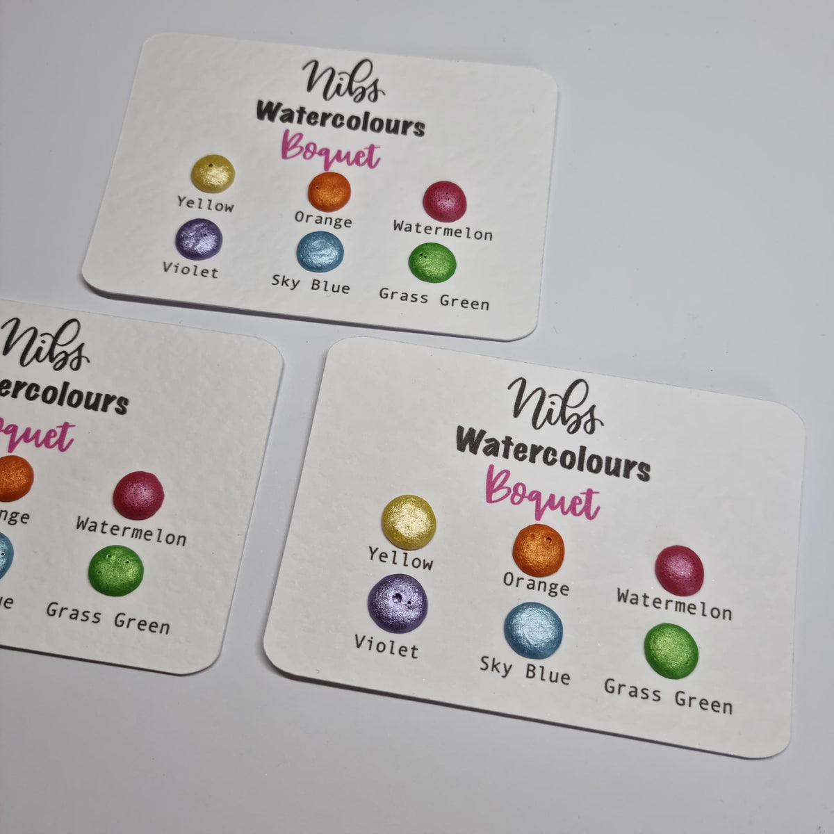 Handmade Shimmer Watercolour Dot Card | Bouquet Vegan Artisan Paint