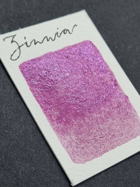 Handmade Glitter Watercolor Paint | Cerise Fuschia Pink, Zinnia