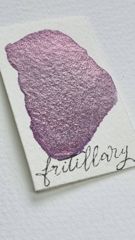 Handmade Fritillary Purple Gold Watercolour Paint | Shade Shift | Fritillary