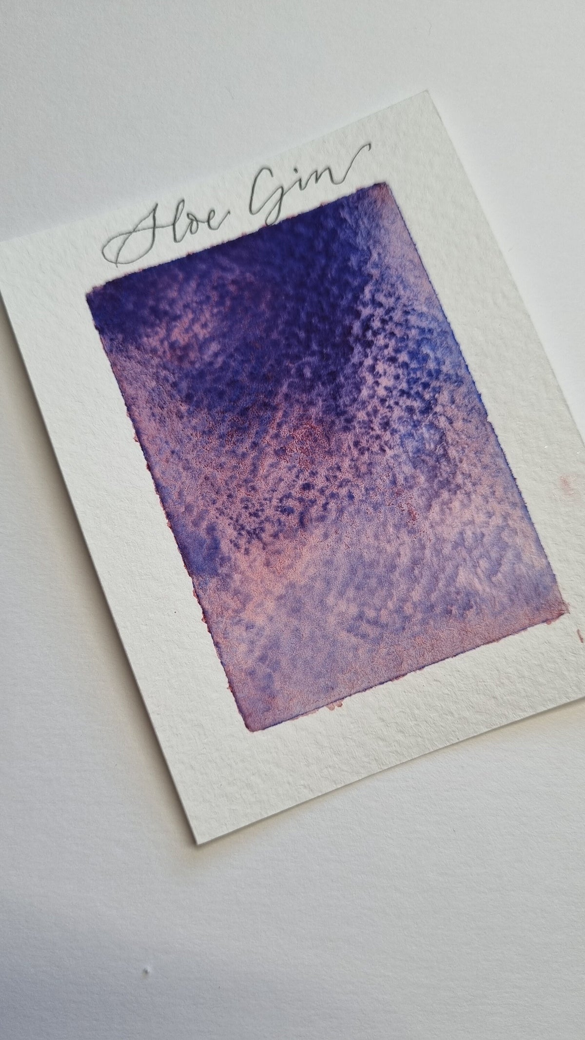 Sloe Gin Watercolour Paint | Handmade Granulating Pink Purple Half Pan