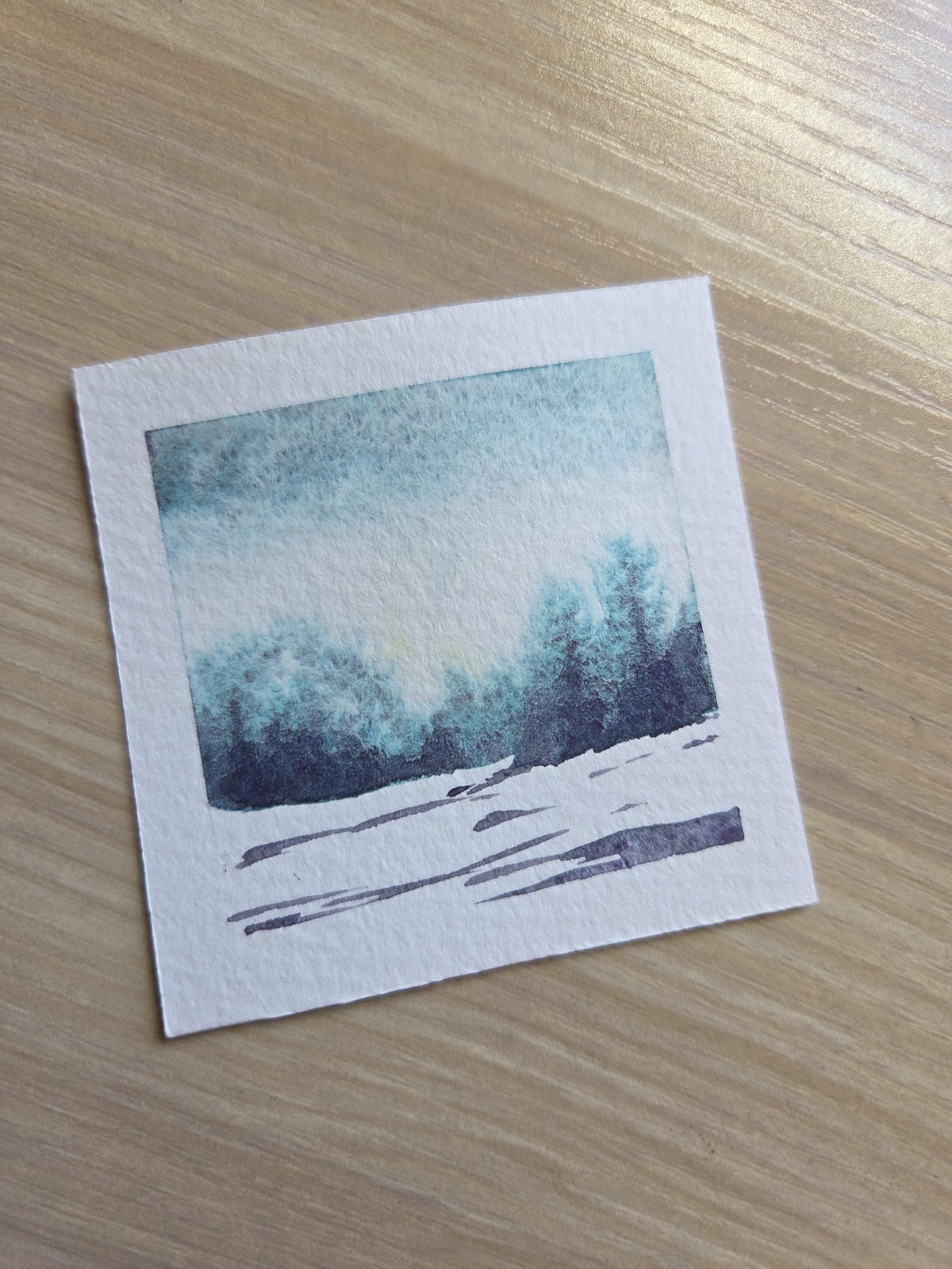 Handpainted original watercolour artwork | Miniature Mounted painting | Storms series