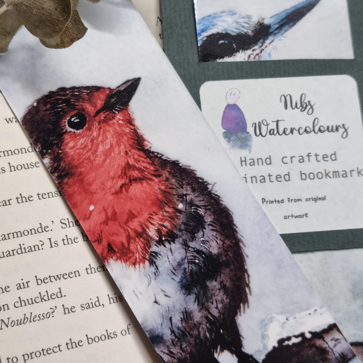 Watercolor Wildlife Art Bookmarks | Set of 6 Laminated Prints