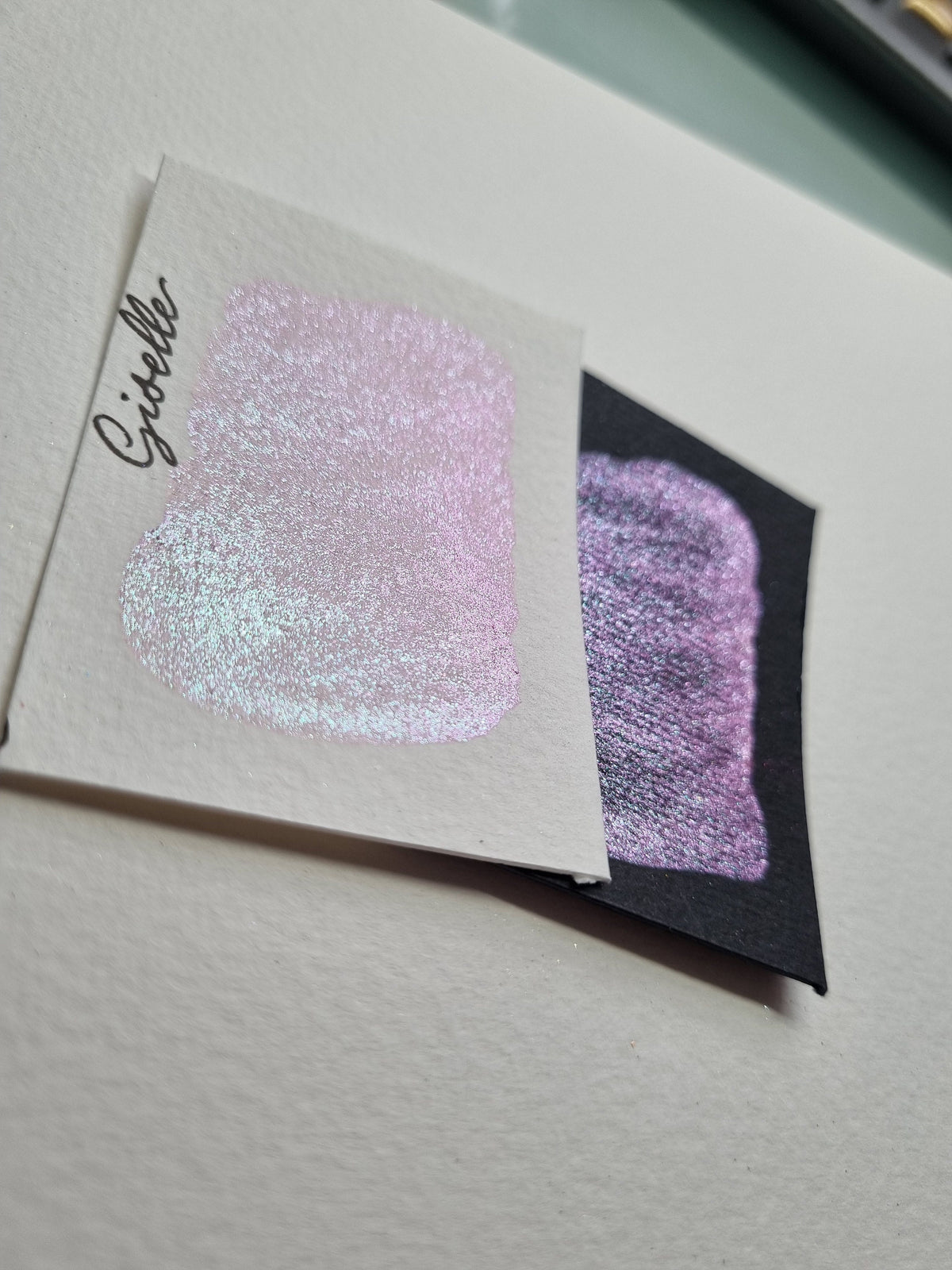Handmade Duo Chrome Watercolor Paint | Giselle Teal Cerise
