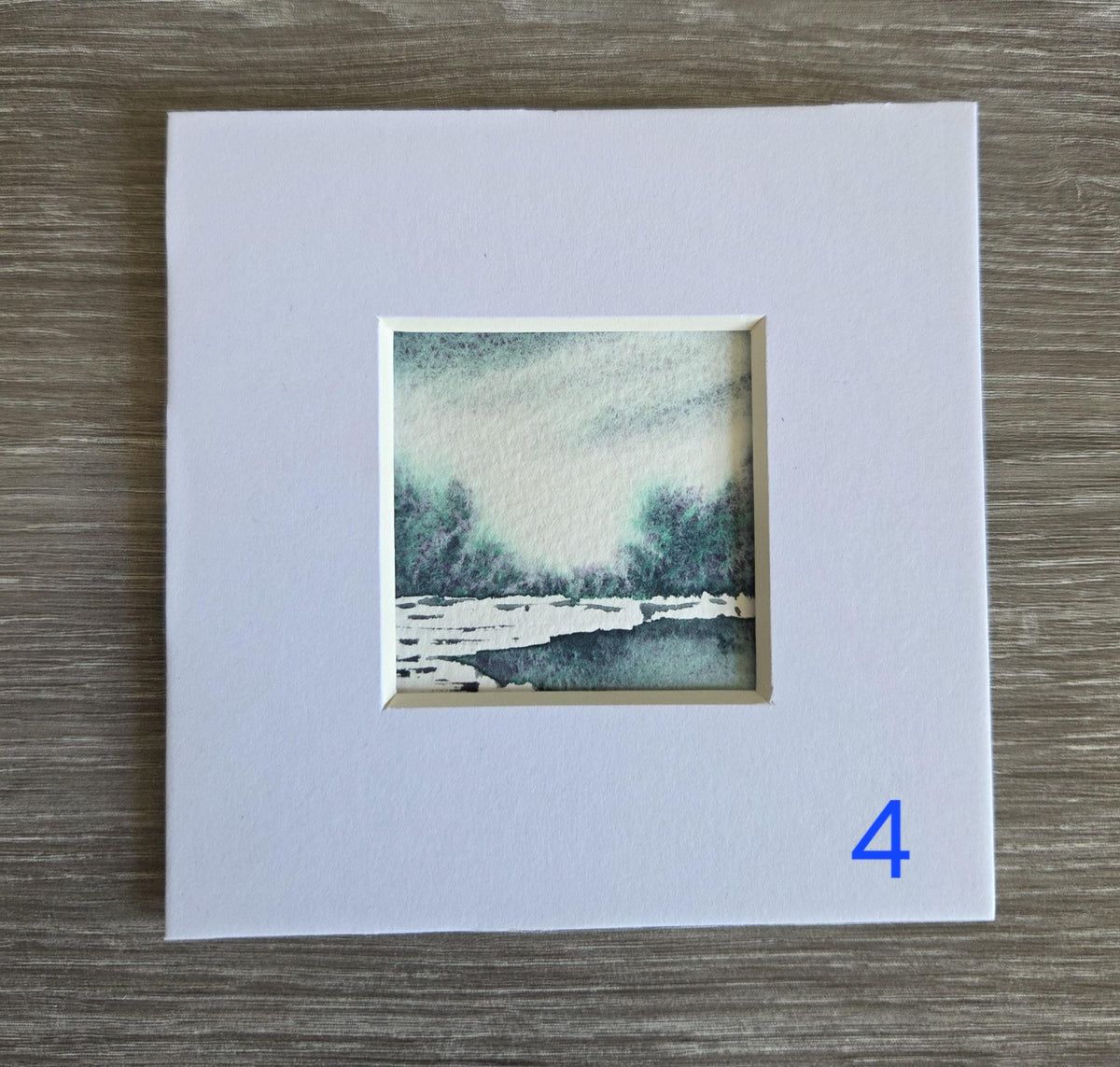 Handpainted original watercolour artwork | Miniature Mounted painting | Storms series