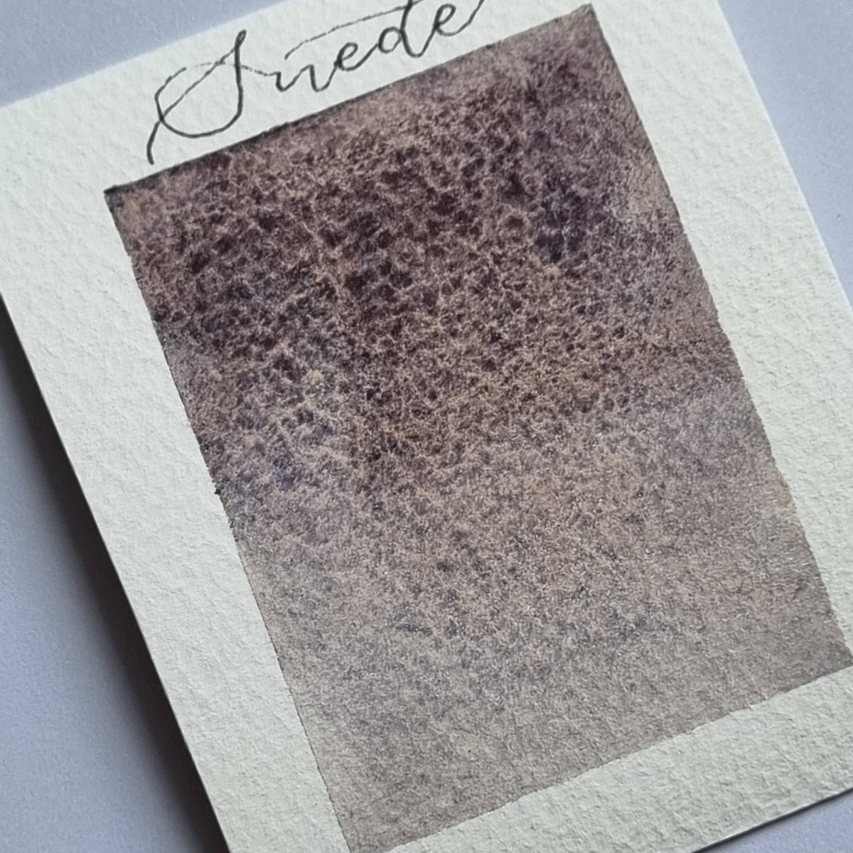 Handmade watercolour paint | granulating and separating purple/black/brown/pink | Suede | gift for artist