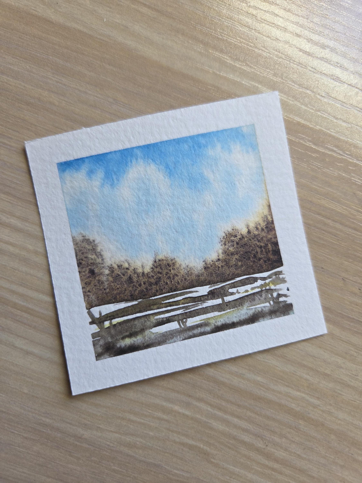 Handpainted original watercolour artwork | Miniature Mounted painting | Storms series