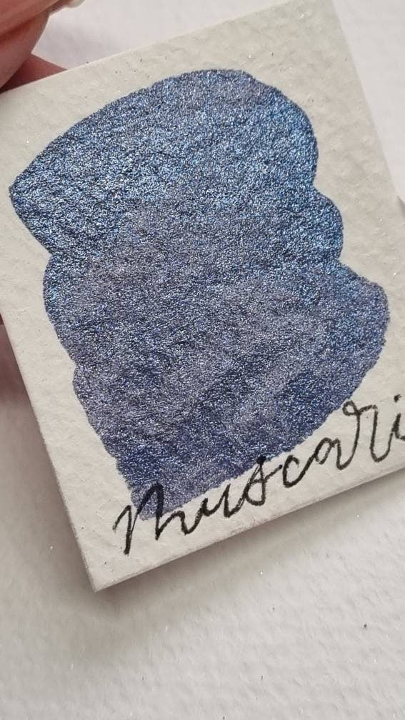 Handmade Shimmer Watercolor Paint | Muscari Blue, Vegan