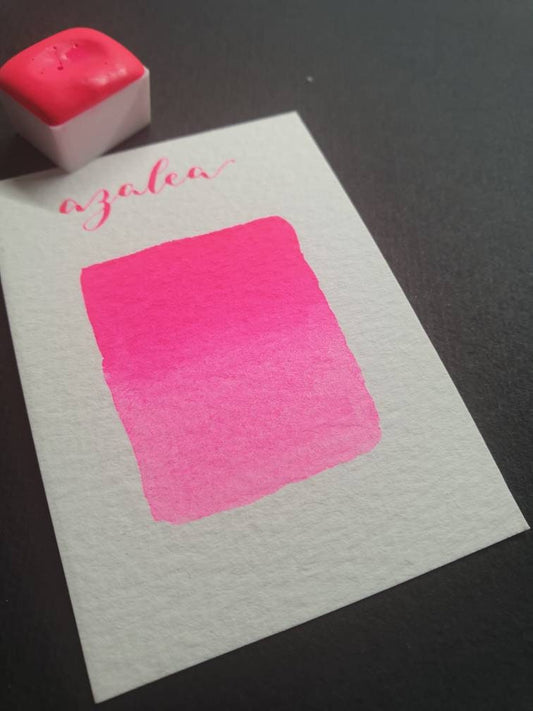 Handmade watercolour paint | neon  tropical pink matte | Azalea | Calligraphy Ink | Brush Lettering Paint