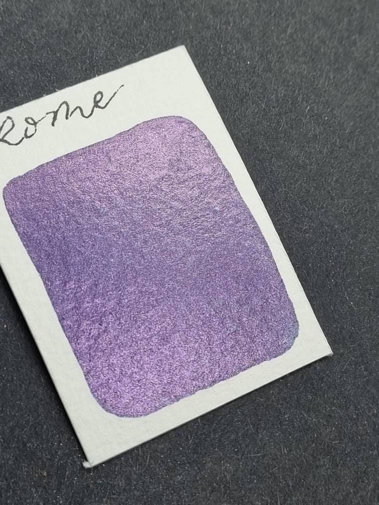 Handmade Mauve Purple Duo Chrome Watercolor Paint | Rome