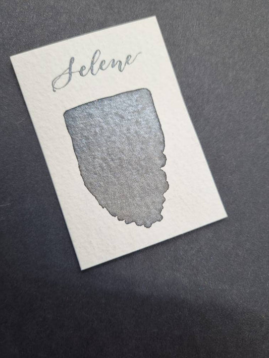 Handmade Glitter Watercolor Paint | Selene Dark Grey Iridescent Shimmer