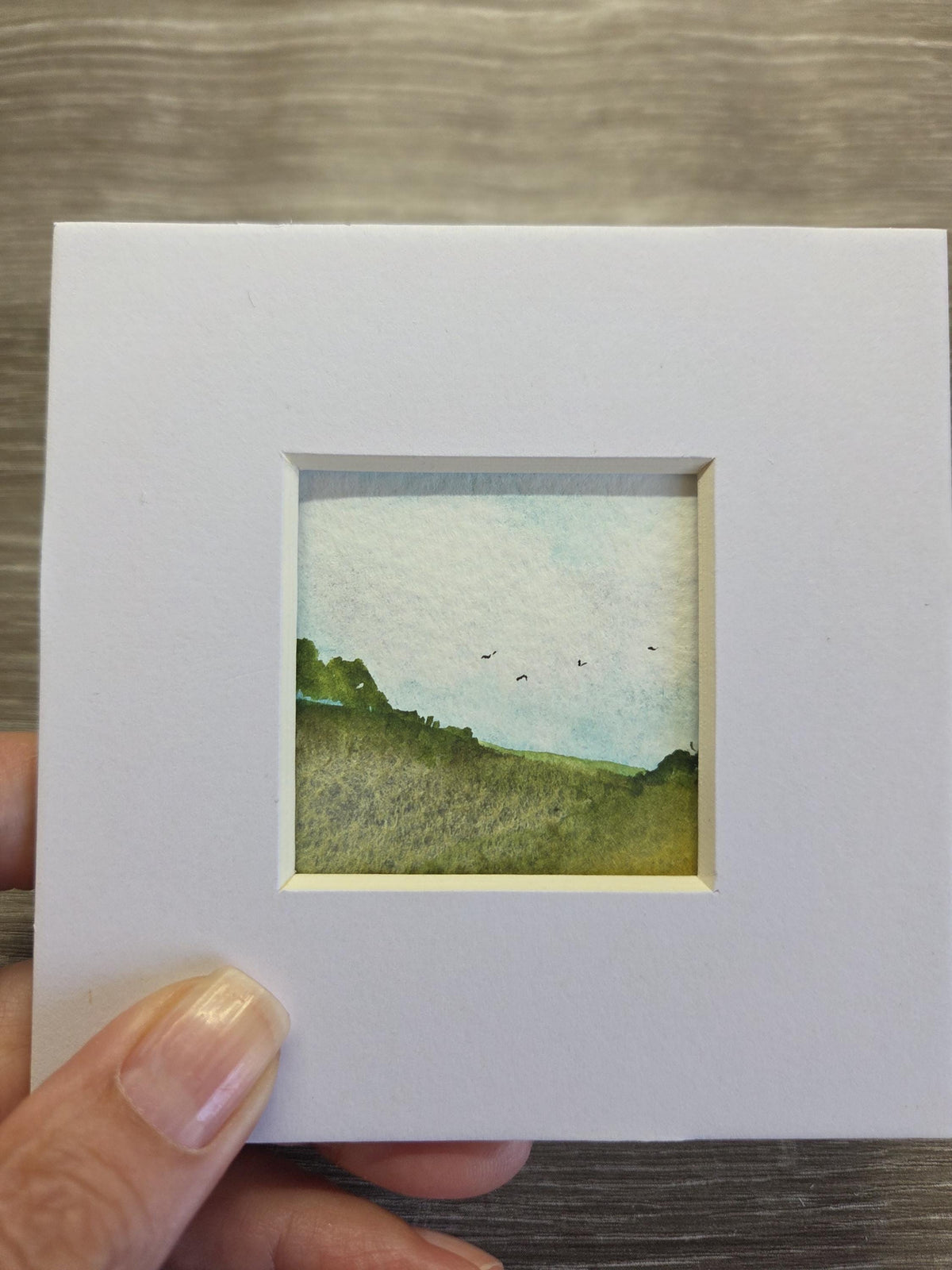 Handpainted original watercolour artwork | Mounted miniature painting