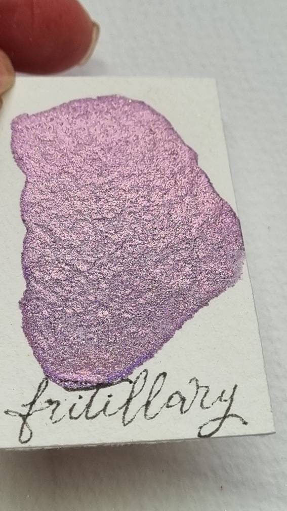 Handmade Fritillary Purple Gold Watercolour Paint | Shade Shift | Fritillary